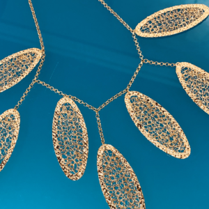 Golden Leaf Necklace.