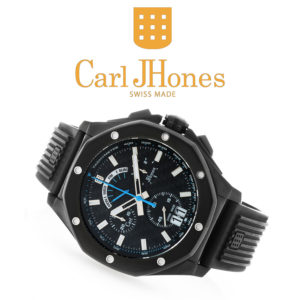 Swiss Made Men's Watch Collection by CarlJHones Respire Blue--Sport Extreme
