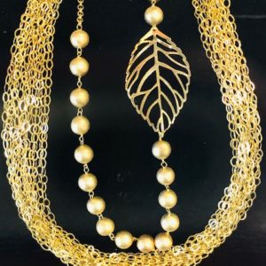 18 K Gold plated delicate 16" long necklaces. Clasp. Made in Brazil.
