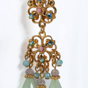 Jade, turquoise earrings