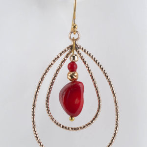 Red coral earrings
