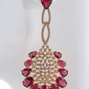 Pink tourmaline earrings