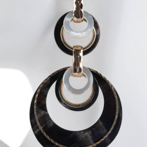 Black horn earrings.....