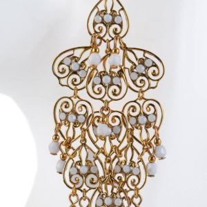 Gold chandelier earrings