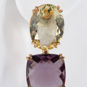 Two-tone Amethyst earrings