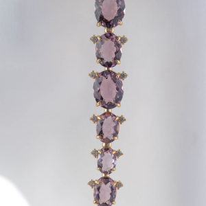 Green Amethyst long earrings