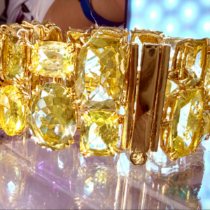 Citrine Double Row Statement Bracelet