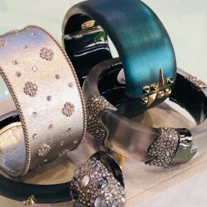 Translucent Smoky Lucite Slim Bangle