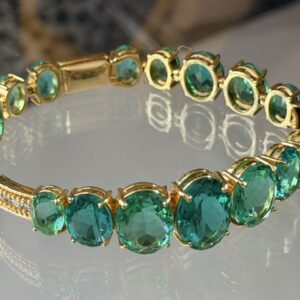 Vivid Tourmaline Graduated Line Bracelet
