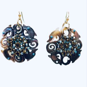 Mother of Pearl Medallion Earrings