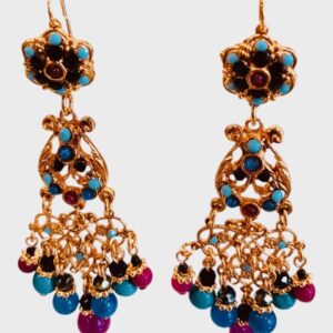 Byzantine Multi-Gemstone Chandelier Drop Earrings