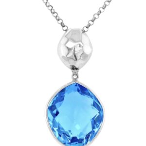 Azure Topaz Statement Pendant
