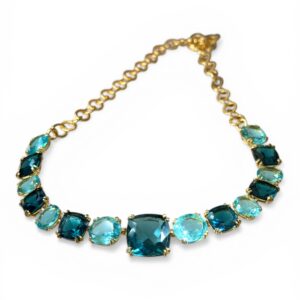 Ocean Blue Topaz Statement Necklace