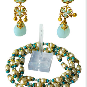 Pearl Lagoon Double- Strand Necklace Set