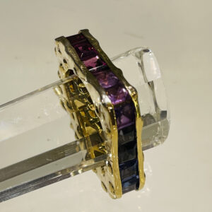 Square Multicolor Tourmaline Band