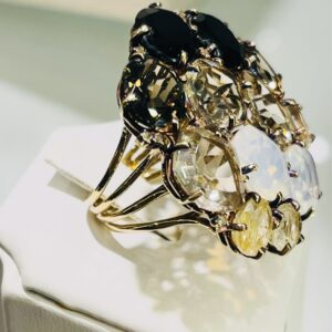 Midnight Topaz Mosaic Ring