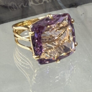 Lavender Prism Cocktail Ring