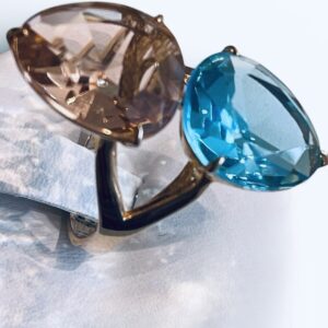Aqua Mocha Duo Ring