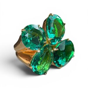 Vivid Green Tourmaline Ring