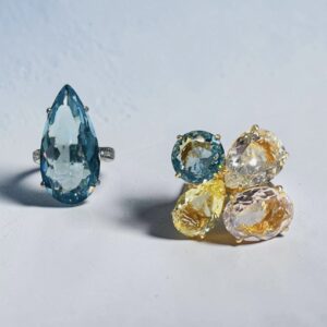 Champagne Blossom Cluster Ring